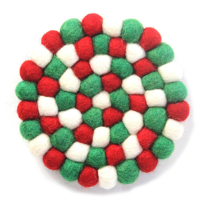 Christmas Felt Ball Trivet