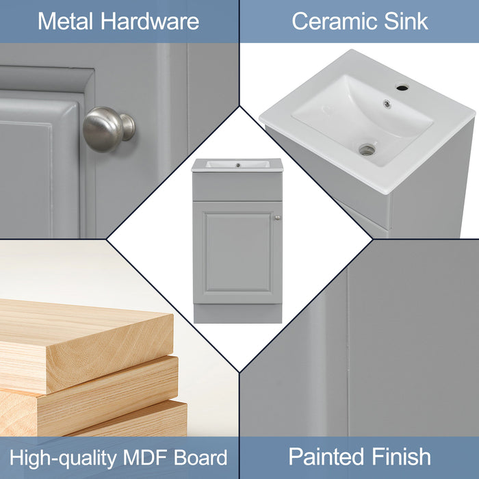 Bathroom Vanity With Sink, Cabinet With Adjustable Shelf