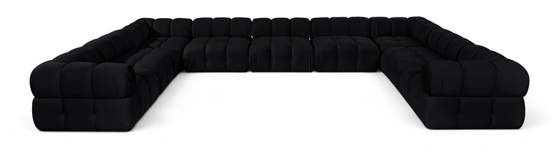 Orin - Velvet Performance Fabric Upholstered 9 Piece Sectional