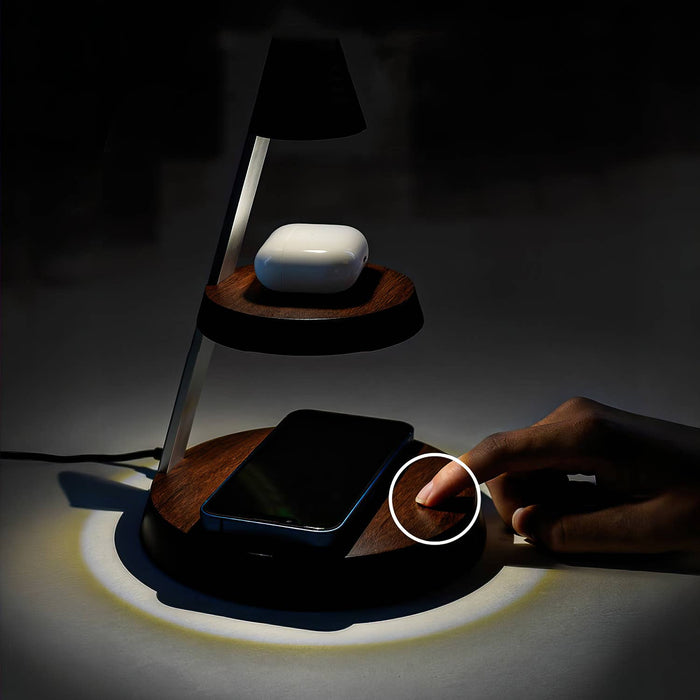 3-in-1 Tabletop Wireless Charger with Dimmable Night Light