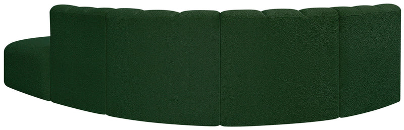 Arc - Boucle Fabric 5 Piece Corner Modular Sofa