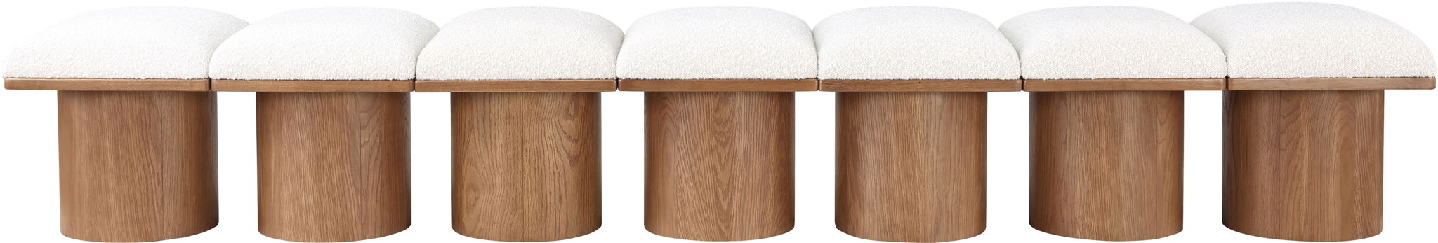 Pavilion - 7 Piece Modular Bench With Brown Base