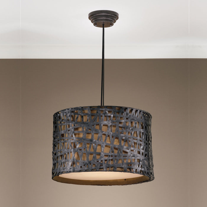 Alita - Drum Pendant - Aged Black