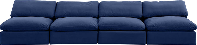 Comfy - Velvet Modular Armless Sofa 4 Seats