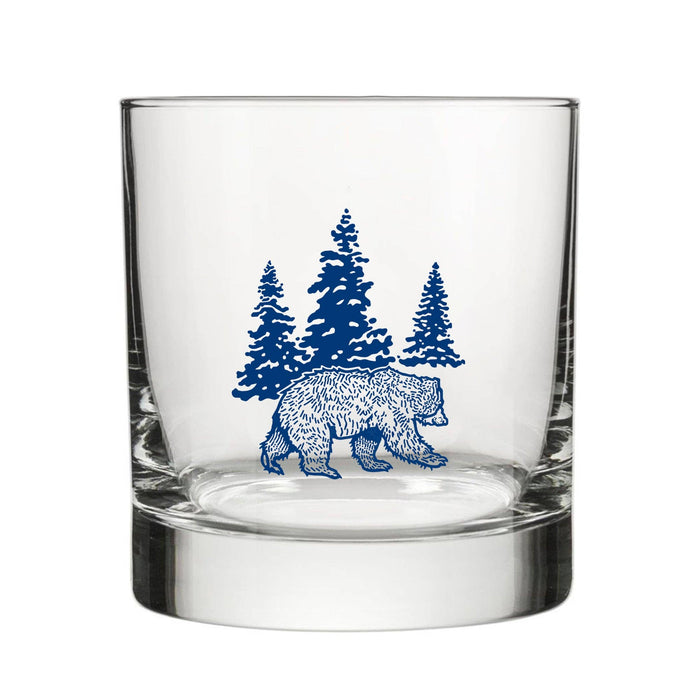 Whiskey Glass | Bear Glass | Forest Glass | Screen Printed