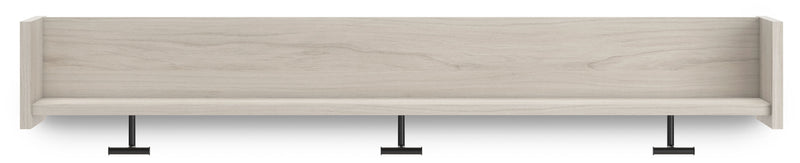 Socalle - Wall Mounted Coat Rack w/Shelf - Light Natural