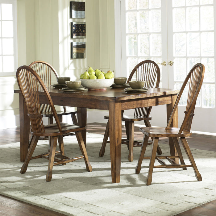 Treasures - Rectangular Leg Dining Table - Light Brown