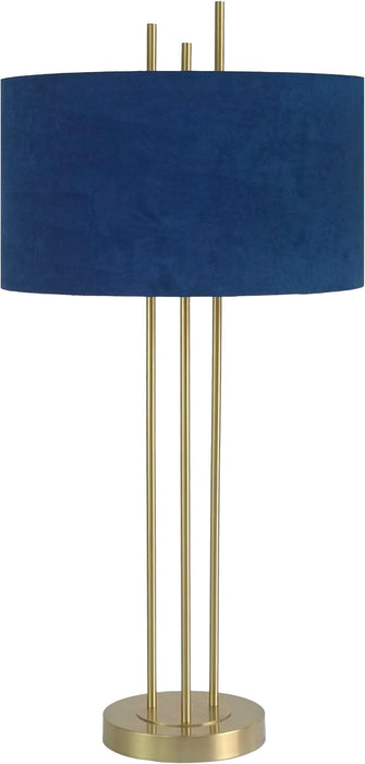 "Velvet Radiance" Metal Table Lamp (Set of 2) - Plated Gold Fiish