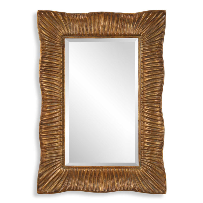 Emerson - Scalloped Antique Gold Mirror