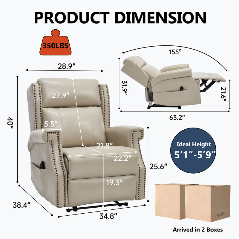 Manual Recliner Chair With Heavy Duty Motion Mechanism, 8 Vibrating Nodes And 3 Massage Modes For Living Room