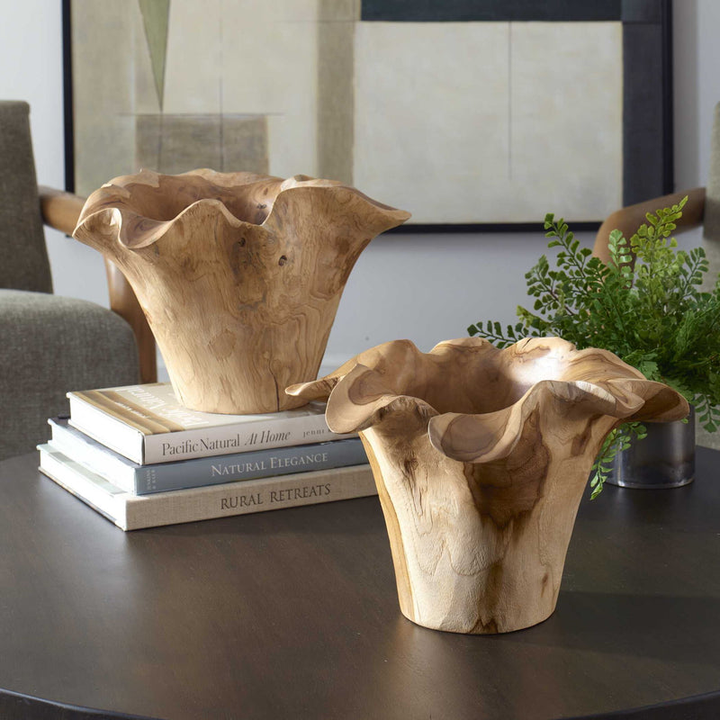 Teak Flow - Outdoor Bowl - Natural