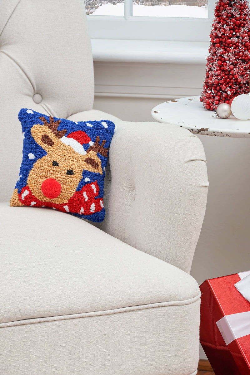 Christmas Reindeer Throw Pillow