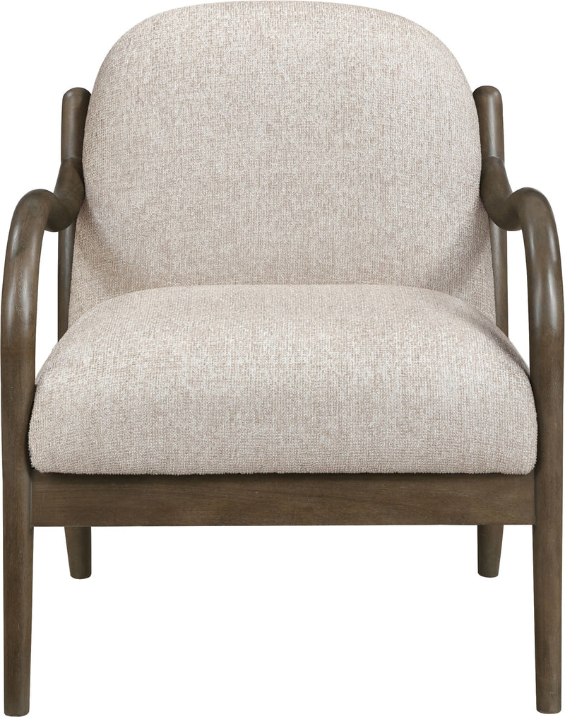 Helmsley - Performance Fabric Upholstered Accent Chair - Brown Frame