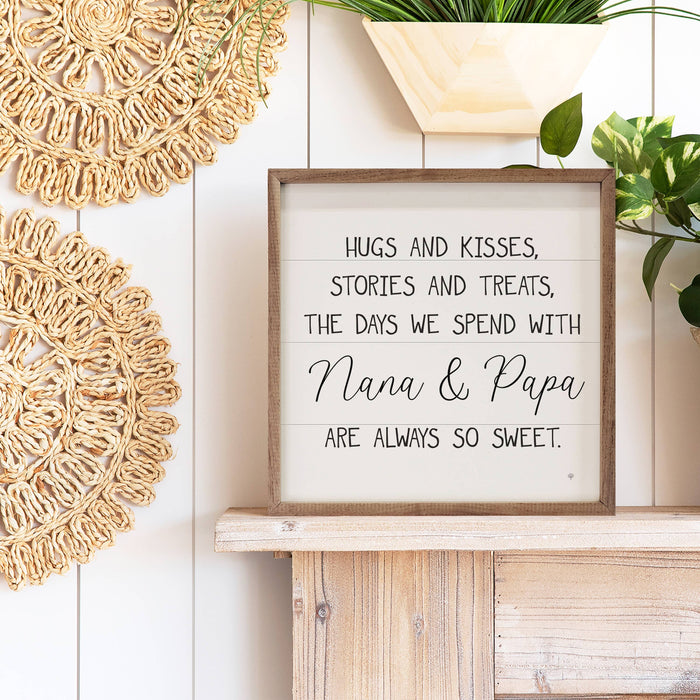 Hugs And Kisses Nana And Papa White