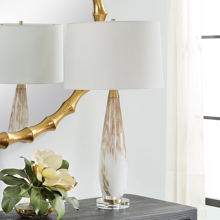 Lyra - Table Lamp - White & Gold