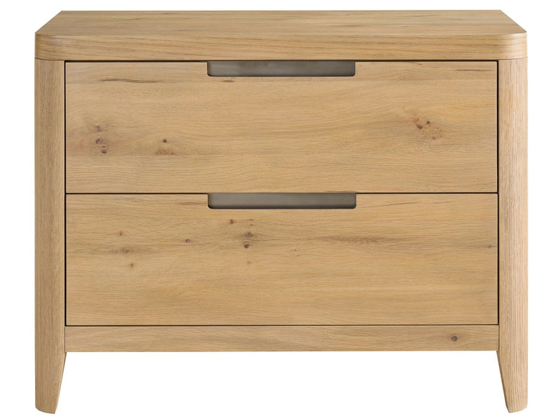 Modern - Walker 2-Drawer Nightstand - Light Brown