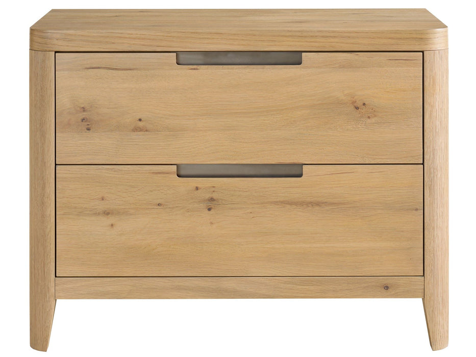 Modern - Walker 2-Drawer Nightstand - Light Brown