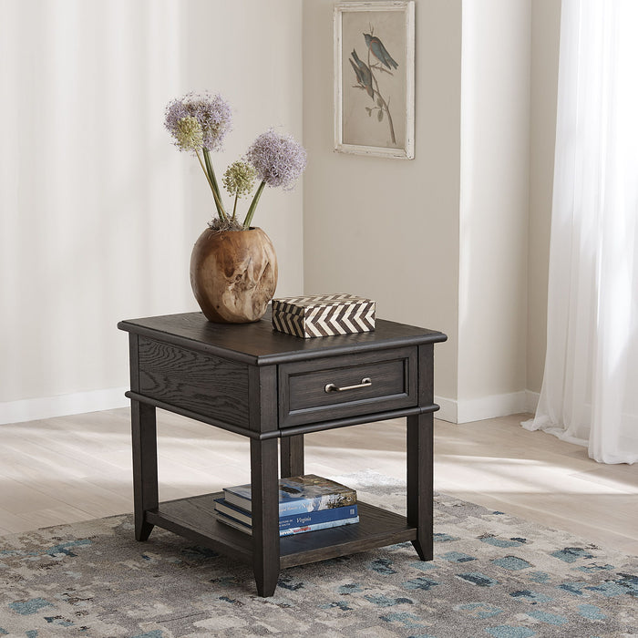 Mill Creek - Drawer End Table - Dark Brown