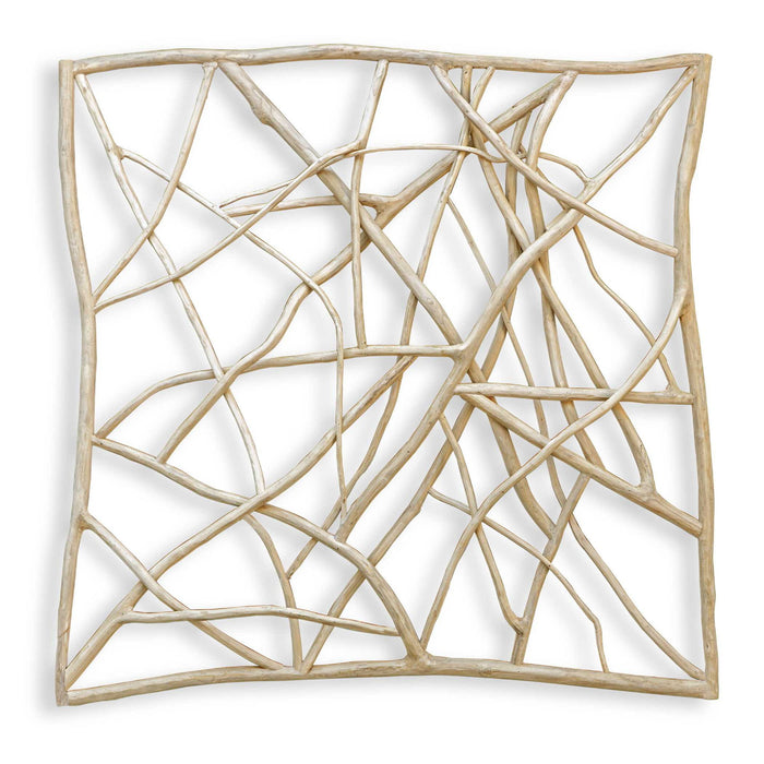Tangled Up - Outdoor Teak Wall Decor - Woodtone