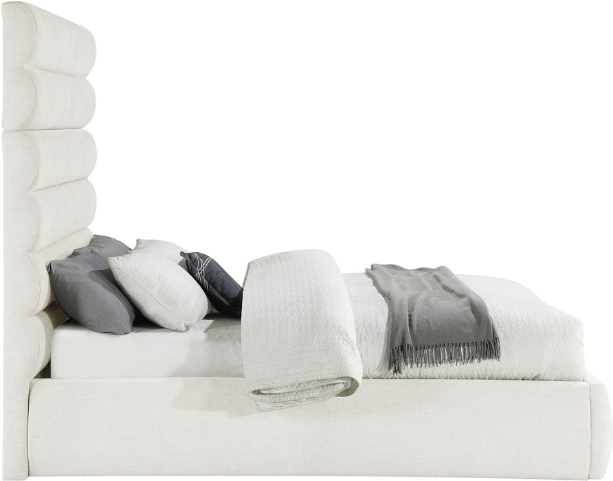 Adam - Linen Fabric Bed With 70.5" Headboard