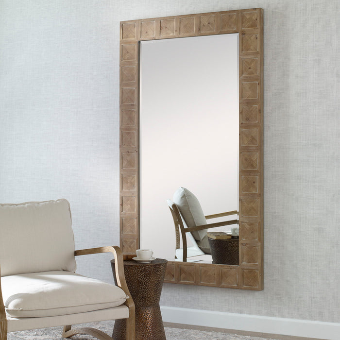 Ranahan - Rustic Farmhouse Mirror - Light Brown