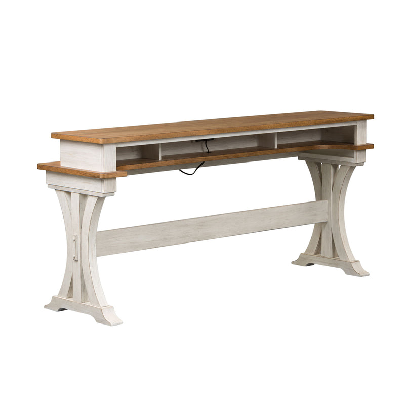 Farmhouse Reimagined - 4 Piece Dining Room Set - Antique White / Chestnut Tops