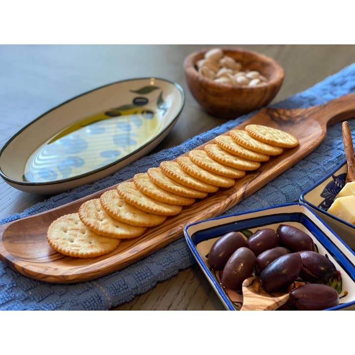 Olive Wood Cracker Tray