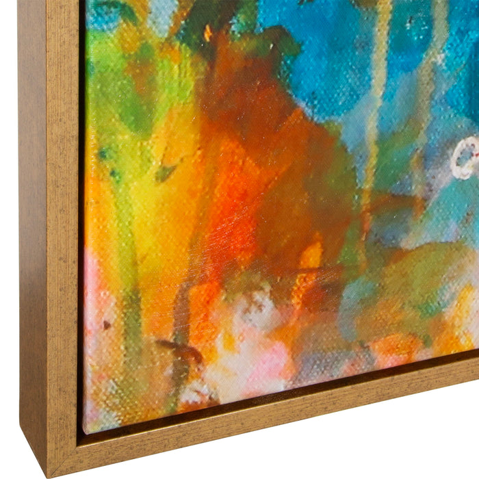 A Colorful Mindset - Framed Abstract Art - Gold