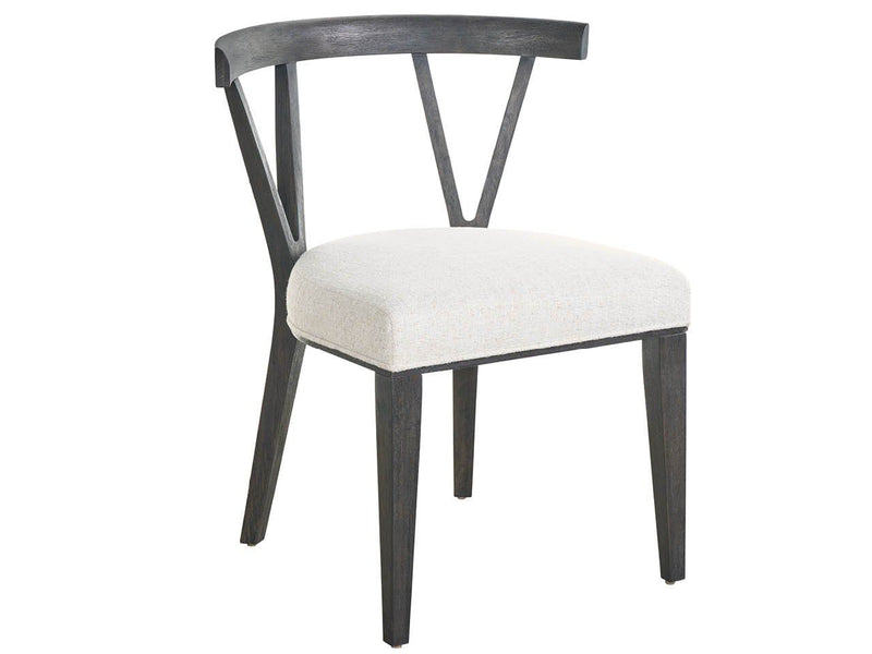 Dwell - Basalt Side Chair (Set of 2) - Dark Gray / White