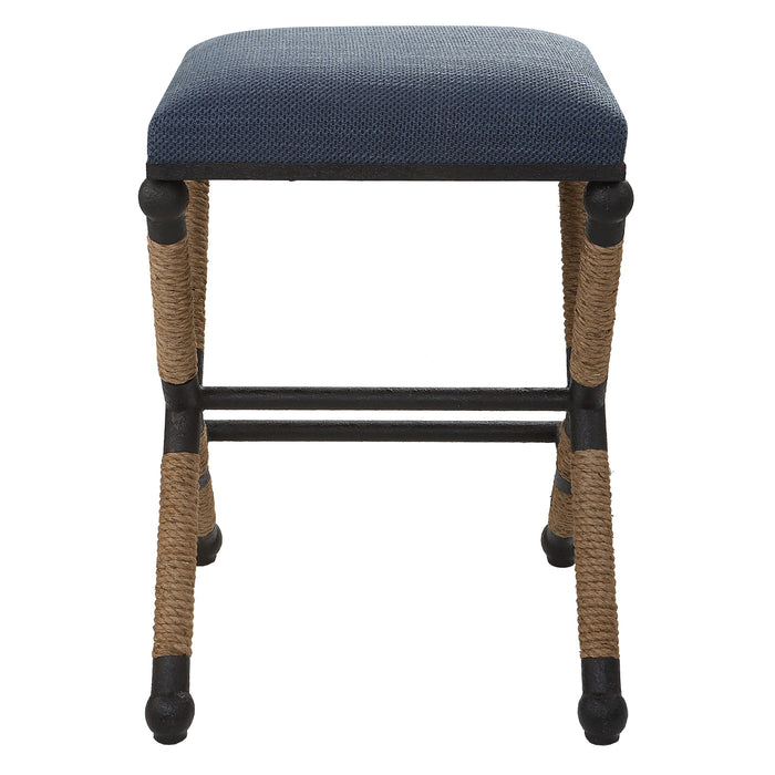 Firth - Rustic Counter Stool - Navy