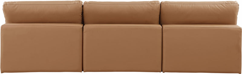 Comfy - Faux Leather Modular Armless Sofa 3 Seats