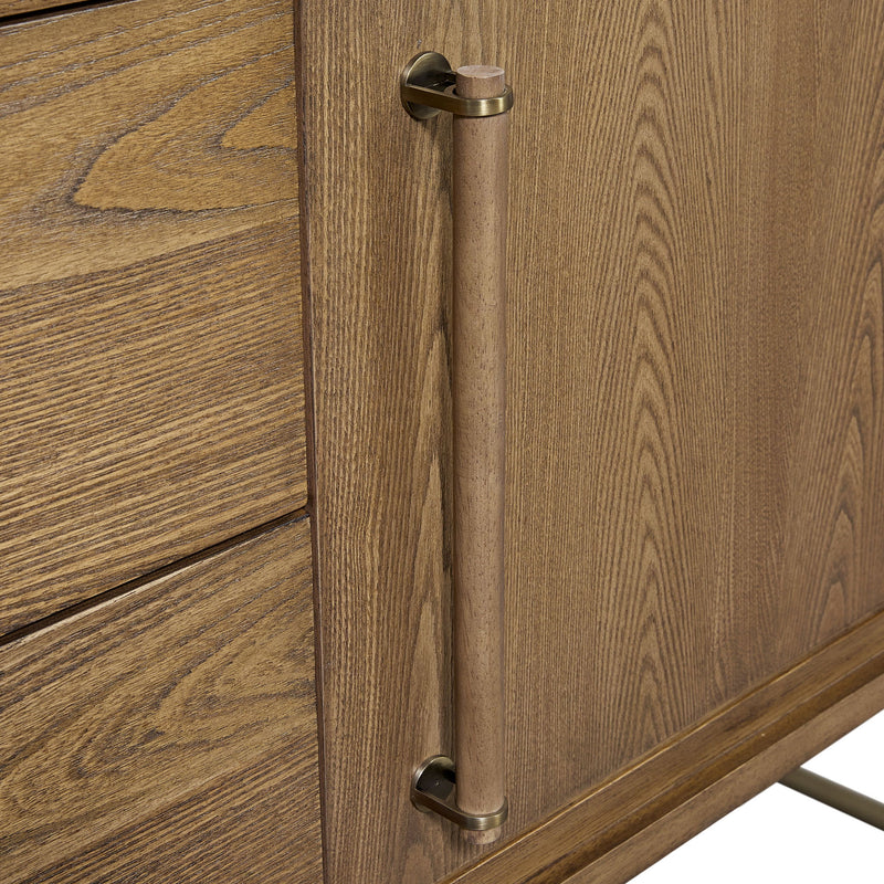 Elure - Metal Base Sideboard - Latte