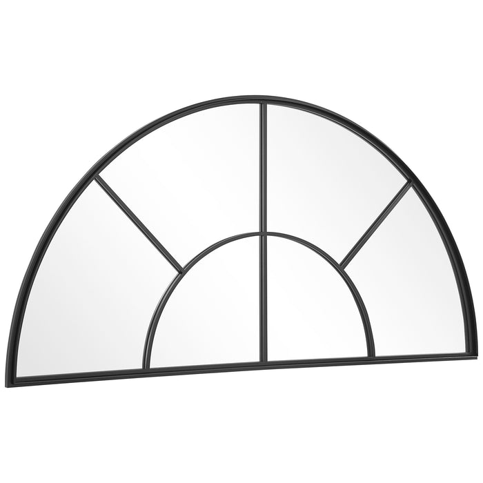 Rousseau - Iron Window Arch Mirror - Black