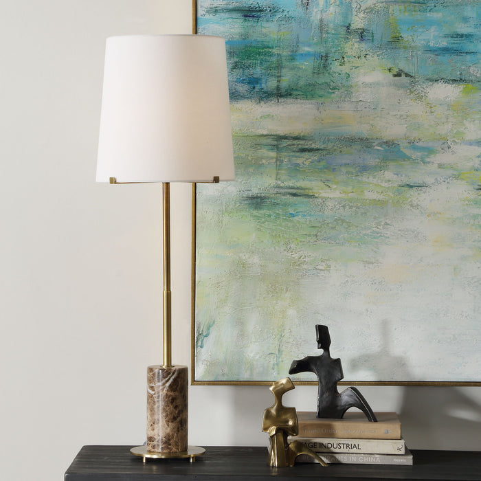 Sepia - Brown Marble Buffet Lamp