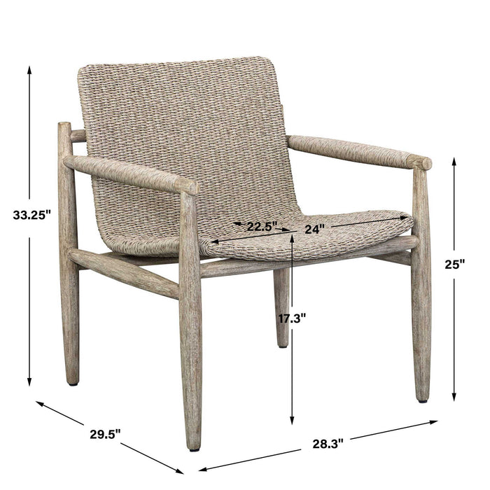 Sumba - Wicker Outdoor Lounge Chair - Gray