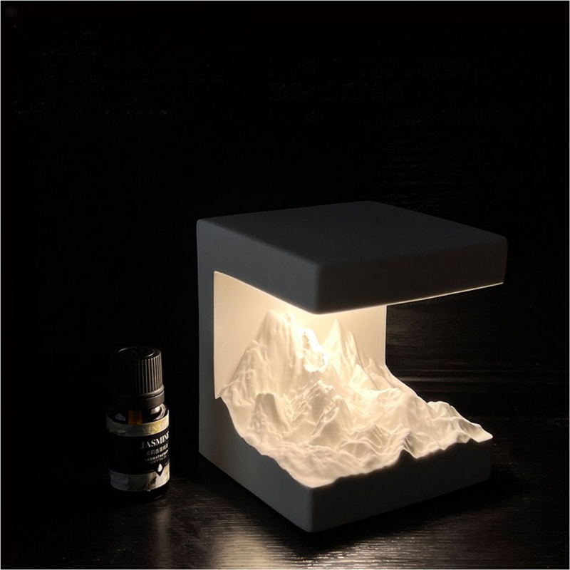 Snow Mountain Diffuser Table Lamp with Essential Oil