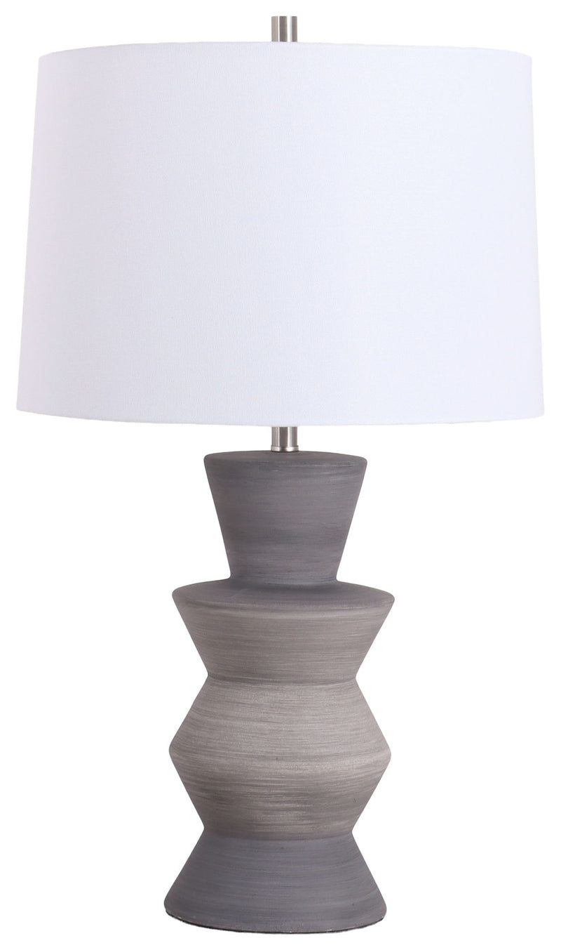 Quiet Cadence - 26 X 15 - Ceramic Table Lamp (Set of 2) - Stone Grey