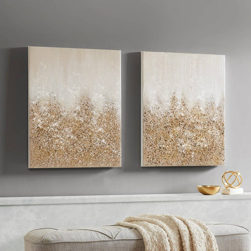 Hand-Brushed Real Stones Abstract Art Wall Decor