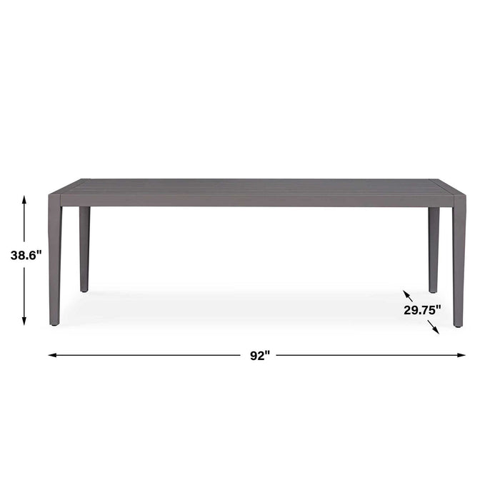 Polanco - Outdoor Aluminum Dining Table - Black
