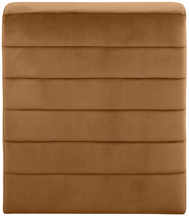 Ivy - Velvet Accent Chair - Saddle