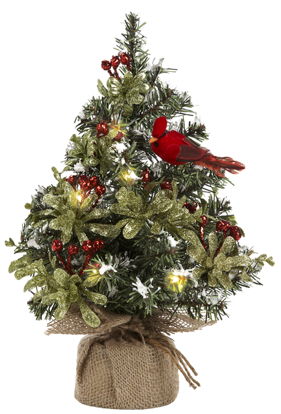 Light Up Cardinal Evergreen Tree