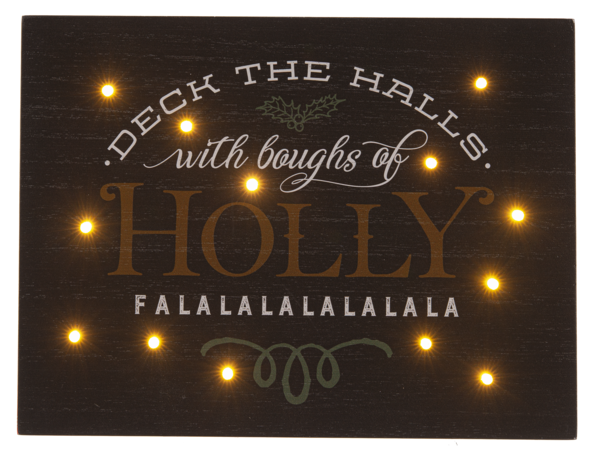 LED Light Up Holiday Art Block