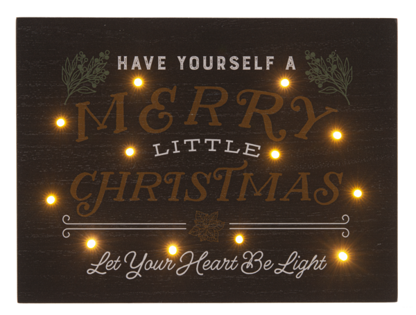 LED Light Up Holiday Art Block