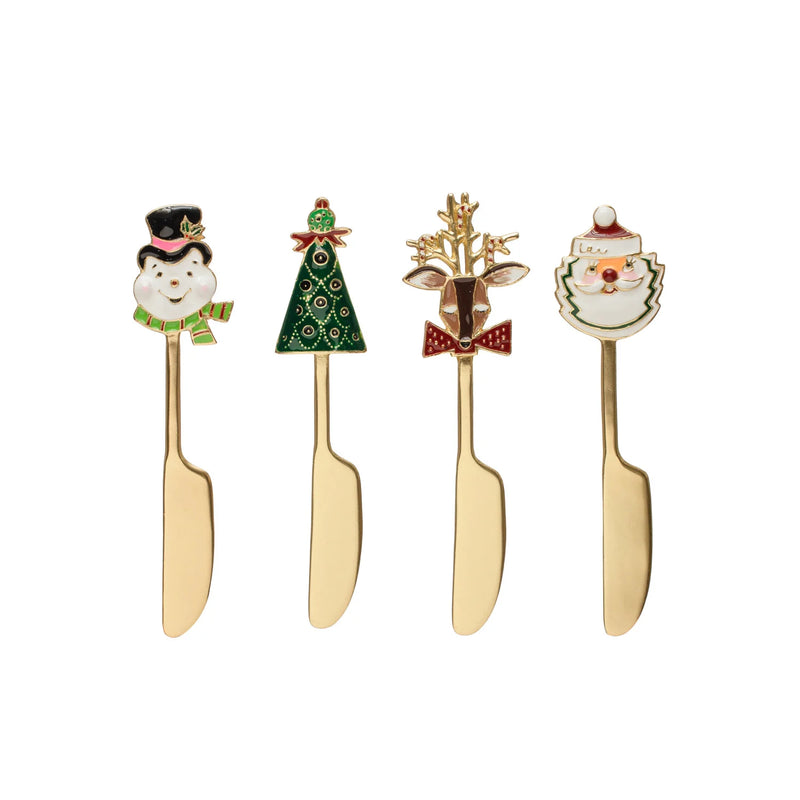 Canape Knife w/Holiday Handle