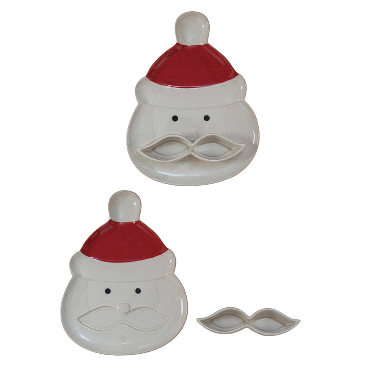 Christmas Holiday Platter w/Dish | 2 Pieces